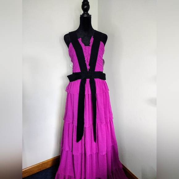 Brand new Purple Long Gown Made in Spain Size 40 - Picture 6 of 16